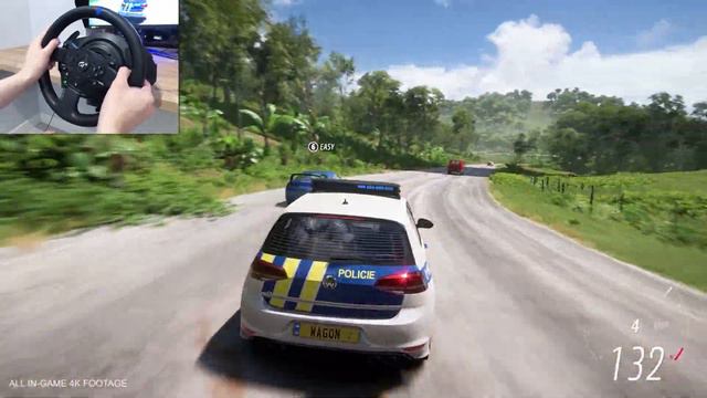 Police TROLLS Criminals in a Volkswagen Golf R - Forza Horizon 5 Thrustmaster T300RS 4k Gameplay смотреть онлайн