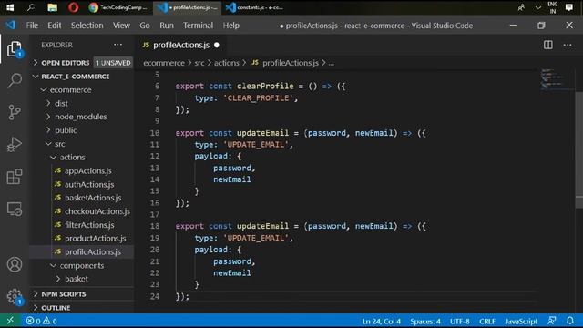 Tutorial#19|React.js/Redux E-Commerce - Writing ProfileActions| Part-5 смотреть онлайн