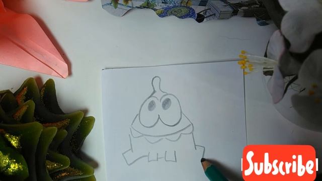 Как нарисовать Ам Няма #1.How to draw Om Nom #1. смотреть онлайн