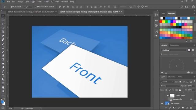 Create Your Own Business Card PSD Mockup | Photoshop Tutorial смотреть онлайн