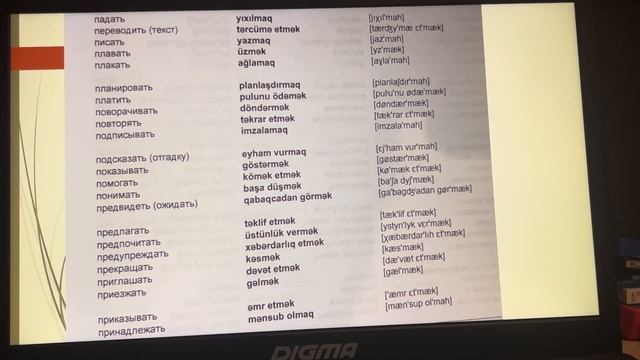 Азербайджанский язык с нуля. Важные глаголы и фразы✍️ смотреть онлайн
