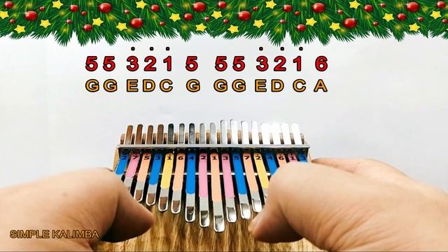 JINGLE BELLS •Kalimba with Easy Tab• смотреть онлайн