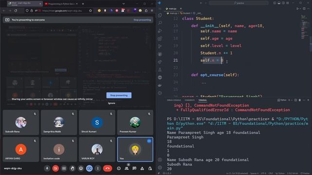 Programming in Python I OOP, Classes, Objects, Attributes & Methods I Session - 17 | Hindi смотреть онлайн