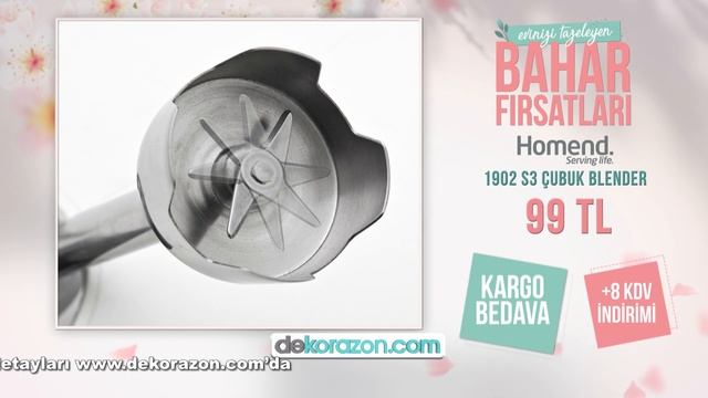DEKORAZON.COM'DA HOMEND MİKSER VE ÇUBUK BLENDER FIRSATI смотреть онлайн