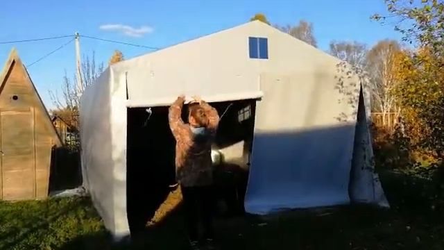 Тентовый гараж от компании "Спортстайл" смотреть онлайн