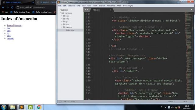 #06-05-2021 Belajar PHP include pada template Admin BS 2 смотреть онлайн