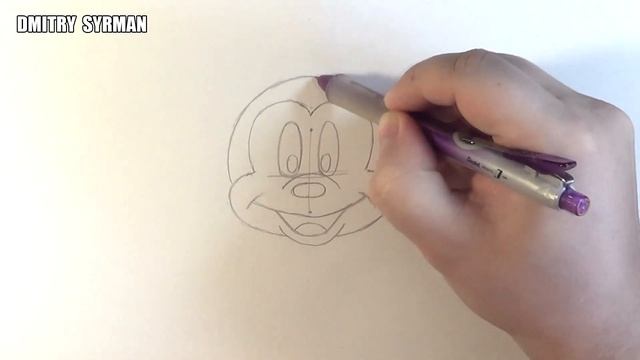 Как нарисовать Микки Мауса, How to draw Mickey Mouse смотреть онлайн