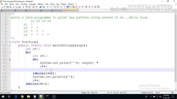 Nested of do while loop | java programming