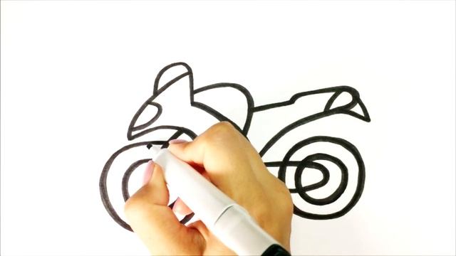 Сурет салу Мотоцикл | Bolalar uchun rasm mototsikl | Сурет салып уйрену смотреть онлайн