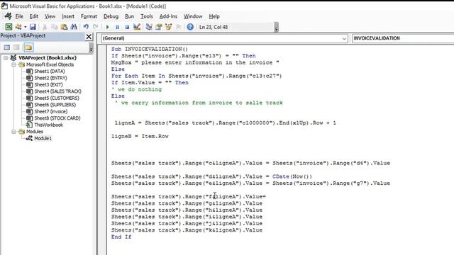 Using The VBA CODE TO AUTOMATE THE SALES INVOICE(21) смотреть онлайн
