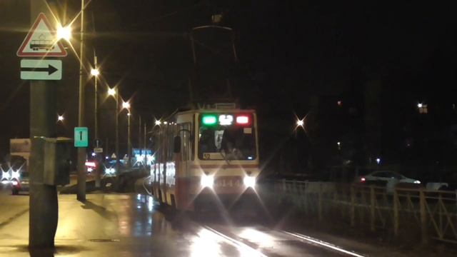 Трамвай ЛВС-86К (71-86К) №8144 на пр.Народного Ополчения смотреть онлайн