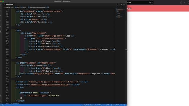 Materialize CSS Tutorial 5 - Nav & Navbar смотреть онлайн
