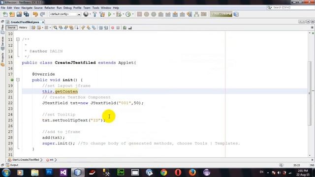 How to Create JTextfield set and get Tooltip using Java Applet and AWT in Netbeans смотреть онлайн
