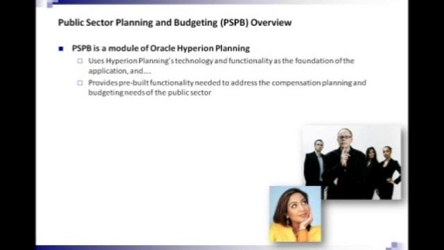 "Introduction to Oracle Hyperion Public Sector Planning and Budgeting (PSPB)" Webinar Snippet смотреть онлайн