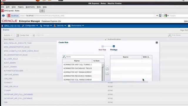 Database 12c Creating users & roles смотреть онлайн
