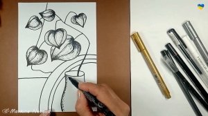 ГРАФИКА для начинающих | Рисуем линером, маркером, гелевой ручкой, фломастером | graphics |