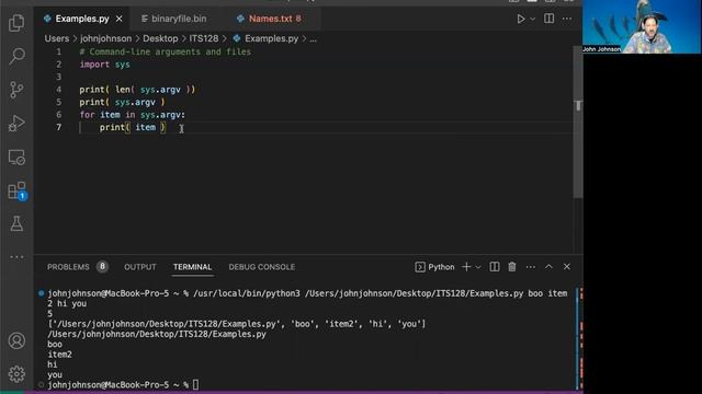 ITS 128 12.5 Command line Arguments and Files смотреть онлайн