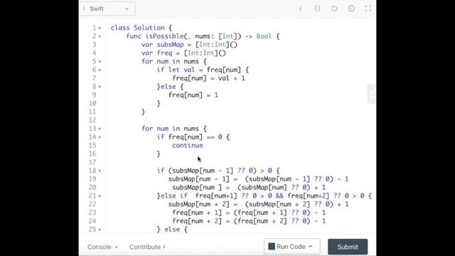 659. Split Array into Consecutive Subsequences || LeetCode Daily Challenge || Swift смотреть онлайн