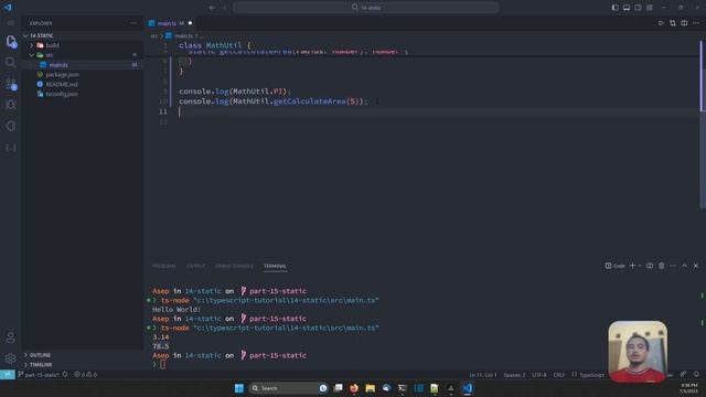 TYPESCRIPT TUTORIAL #15 STATIC METHOD DAN PROPERTY смотреть онлайн