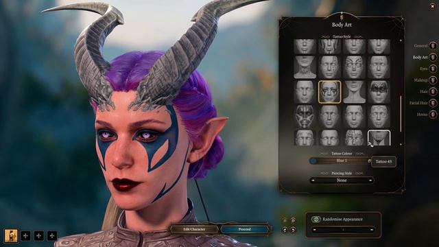 Baldurs Gate 3 Character Creation - Female Tiefling Beauty смотреть онлайн
