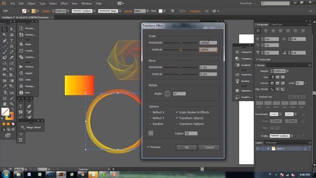 Mẹo Ai: Tạo curve lines twist với Transform cực đơn giản. смотреть онлайн