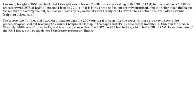 Apple: Is it possible to upgrade 2.26 GHz processor to 2.4 GHz? смотреть онлайн