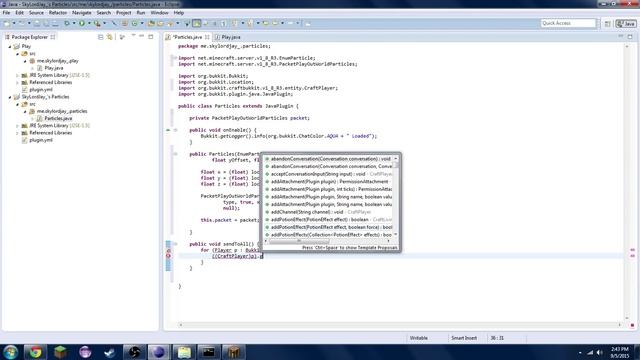 [Minecraft Bukkit/Spigot] Particle API Speed Code смотреть онлайн