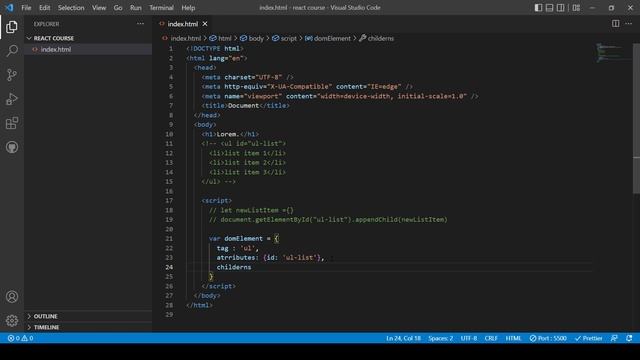 03-شرح virtual Dom and diffing смотреть онлайн