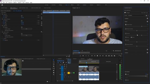 Как улучшить звук в видео в Adobe Premiere Pro. Убираем шум в голосе (2021) смотреть онлайн