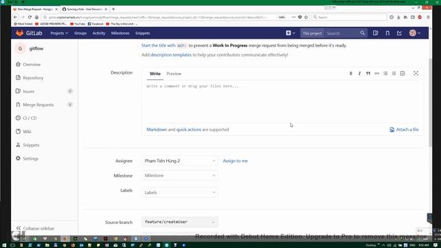 How to create merge request to master branch - Hướng dẫn tạo merge request vào nhánh master смотреть онлайн