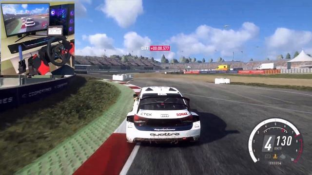 Driving Audi s1 EKS RX Quattro with Manual Shifter | Dirt Rally 2.0 - Logitech G29 Setup | смотреть онлайн