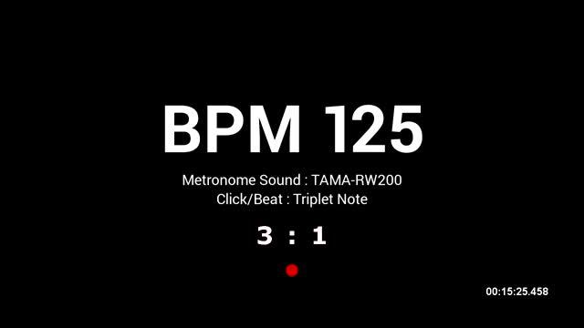 Metronome BPM 125 / TAMA-RW200 / Triplet смотреть онлайн
