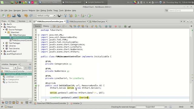 JavaFX Tutorial : Adding Line Chart to your program смотреть онлайн