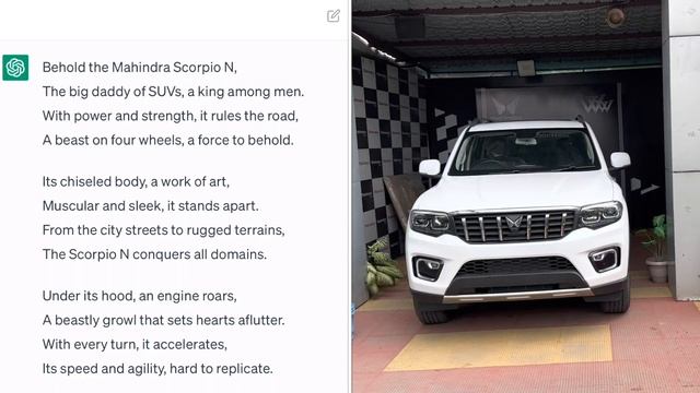 Here’s what Chat GPT thinks About Mahindra Scorpio N | Writing a poem on Scorpio N the big daddy su смотреть онлайн