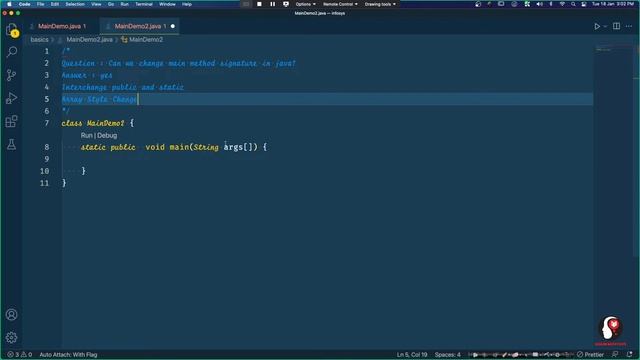 Can we change main method signature in Java? | Explained in Hindi | Brain Mentors смотреть онлайн