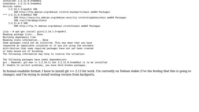 Unix & Linux: Unmet dependencies while trying to install Git from смотреть онлайн