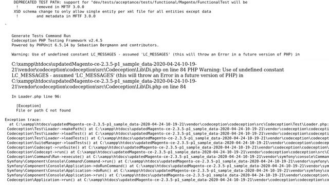 Magento: On running adminlogin test - File or path C not found Exception occuring смотреть онлайн