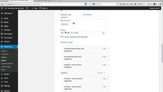Goodnews Wordpress theme - Navigation Menu смотреть онлайн