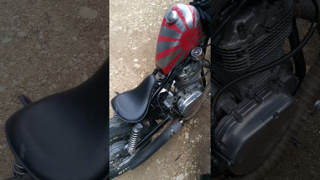 Suzuki LS 650 Savage bobber with Dyna muffler смотреть онлайн