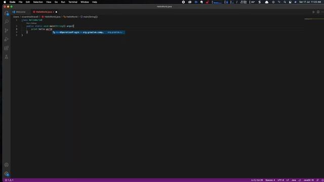 How to print Hello World using Java in a Mac смотреть онлайн