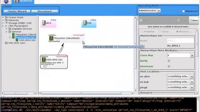 LCMC: MySQL High Availability Cluster, Pacemaker, DRBD смотреть онлайн