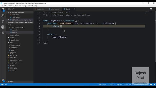 01- Code Your Own React Libary - createElement смотреть онлайн