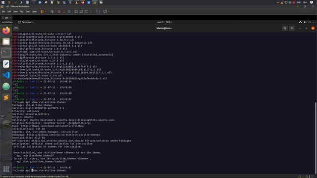 Установка Vim в Ubuntu 21.04 смотреть онлайн