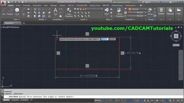 AutoCAD Parametric Drawing Tutorial | AutoCAD Parametric Rectangle | AutoCAD Formula Dimension