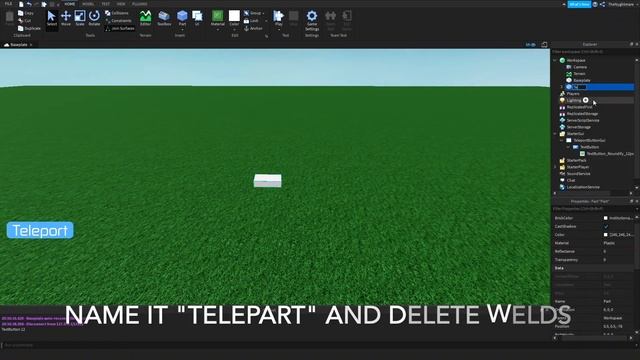 How to make a Teleport Button Roblox Studio Tutorial смотреть онлайн