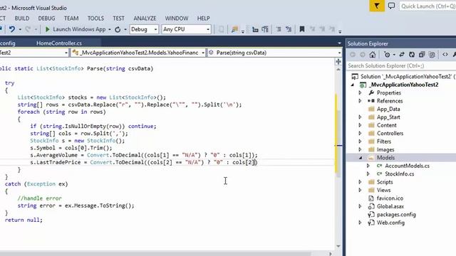 MVC - How to get Yahoo financial data смотреть онлайн