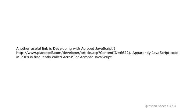 JavaScript : Documentation for using JavaScript code inside a PDF file смотреть онлайн