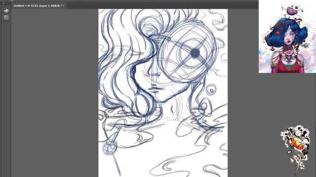 Traditional Drawing Techniques in Photoshop смотреть онлайн