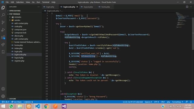 Part 8- PHP Firebase Crash Course: How to make sign in/login with firebase authentication using php смотреть онлайн
