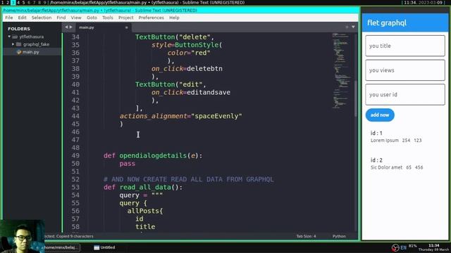 Flet Tutorial - GraphQL Client CRUD смотреть онлайн